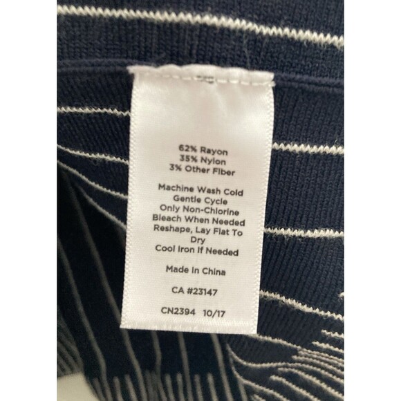 Talbots Dot Sweater Navy Blue Size SMALL Long Sleeve - Picture 6 of 8